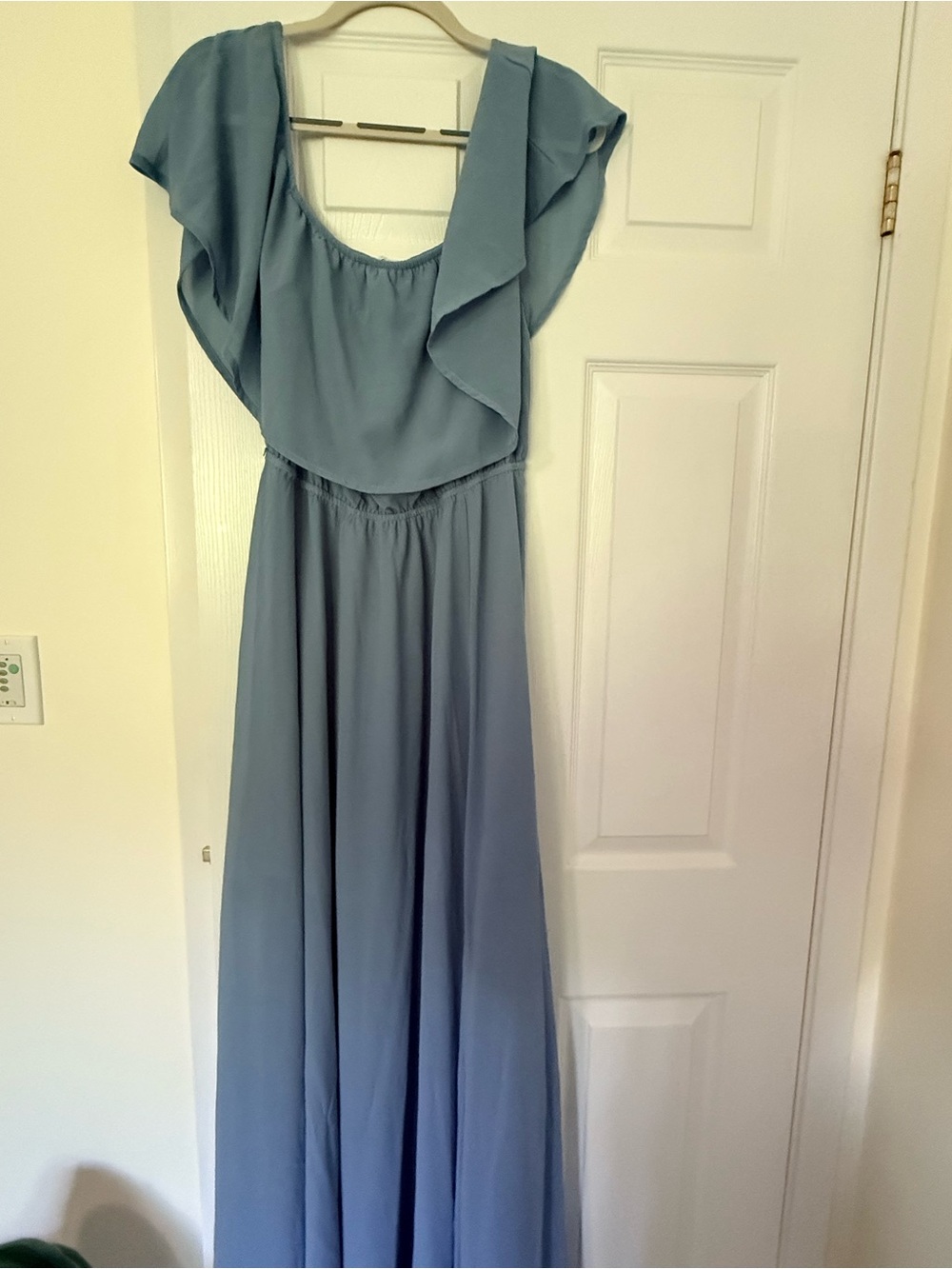 Baltic Born Blue Maxi Dress with Flutter Sleeves